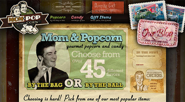 怀旧风格的网页设计欣赏